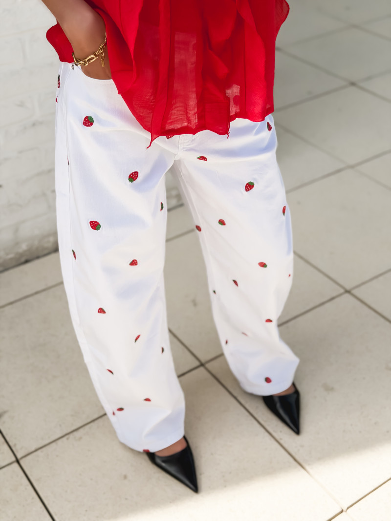 Jeans Strawberry - Blanc