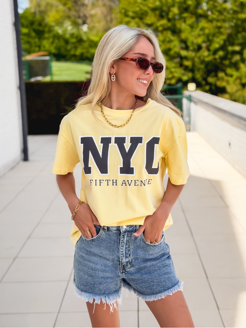 T-shirt "NYC" - Jaune