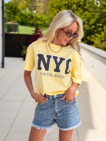 T-shirt "NYC" - Jaune