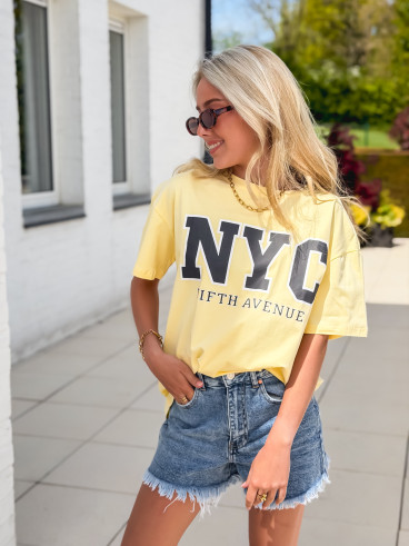 T-shirt "NYC" - Jaune