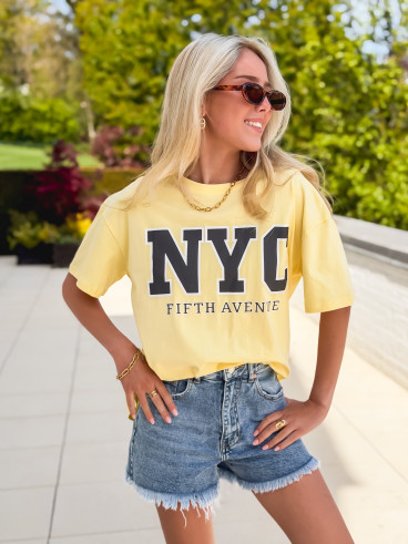 T-shirt "NYC" - Jaune