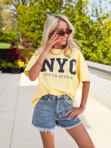 T-shirt "NYC" - Jaune