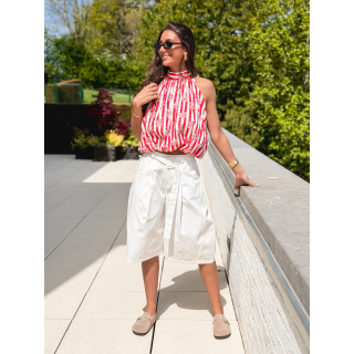 Blouse lignée Enelia - Rouge