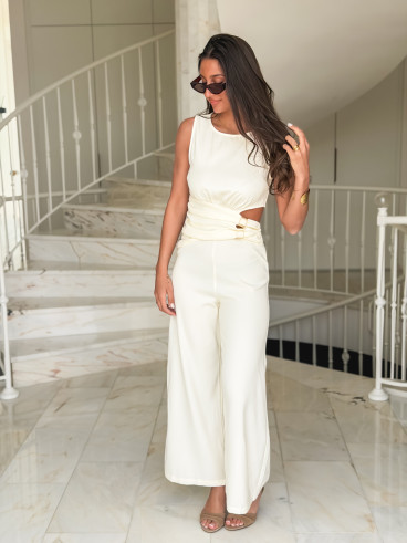 Combinaison pantalon Lénora - Crème