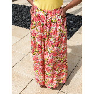 Jupe à motifs Vyana - Rose