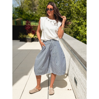 Bermuda Ligné Rosine - Bleu marine