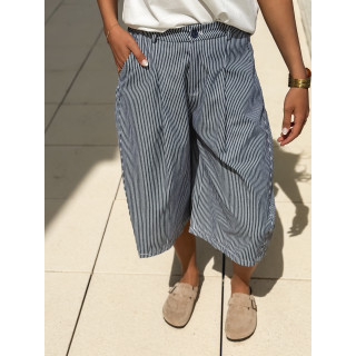 Bermuda Ligné Rosine - Bleu marine