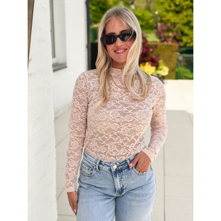 Blouse en dentelle Yséa - Rose