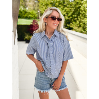 Chemise lignée Doniza - Bleu