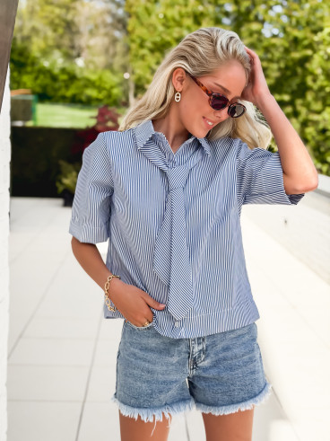 Chemise lignée Doniza - Bleu