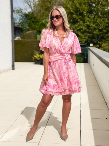 Robe courte Zayra - Rose