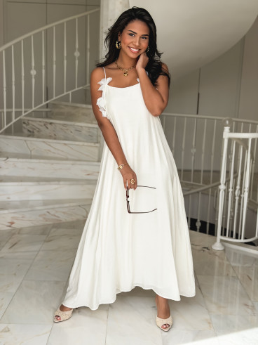 Robe longue Esther - Ecru