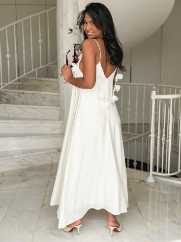 Robe longue Esther - Ecru