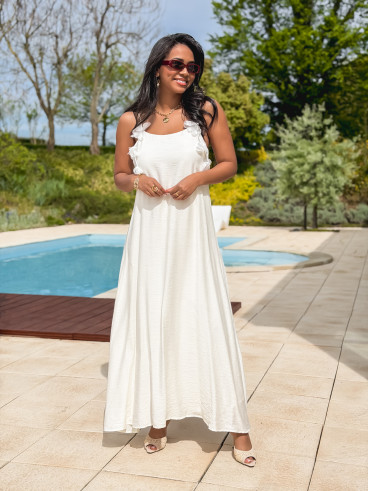 Robe longue Esther - Ecru