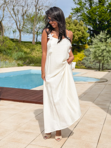 Robe longue Esther - Ecru