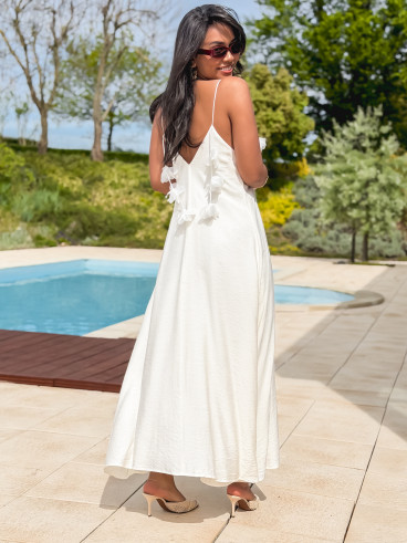 Robe longue Esther - Ecru