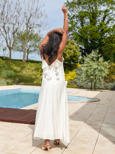 Robe longue Esther - Ecru