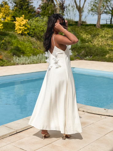 Robe longue Esther - Ecru