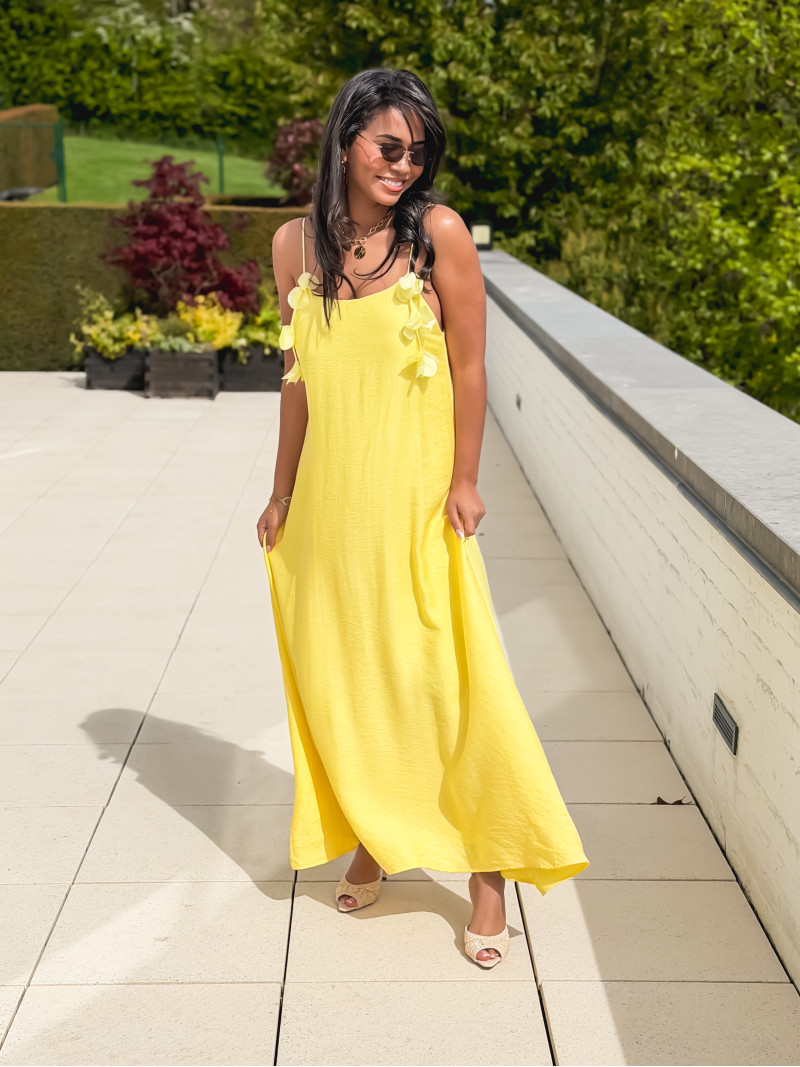 Robe longue Esther - Jaune