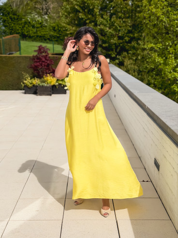 Robe longue Esther - Jaune