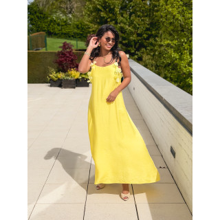 Robe longue Esther - Jaune