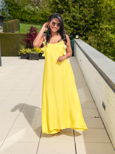 Robe longue Esther - Jaune
