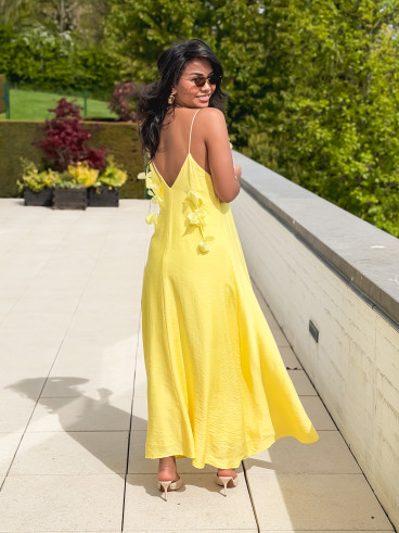 Robe longue Esther - Jaune