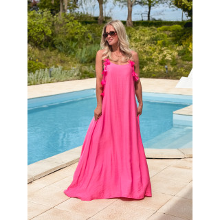 Robe longue Esther - Fuchsia