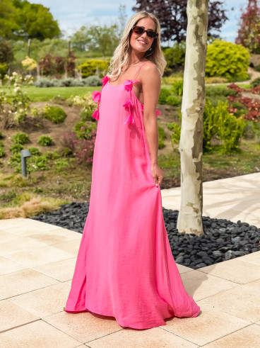 Robe longue Esther - Fuchsia