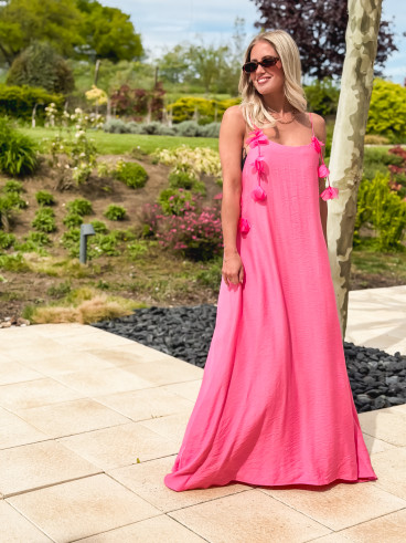 Robe longue Esther - Fuchsia
