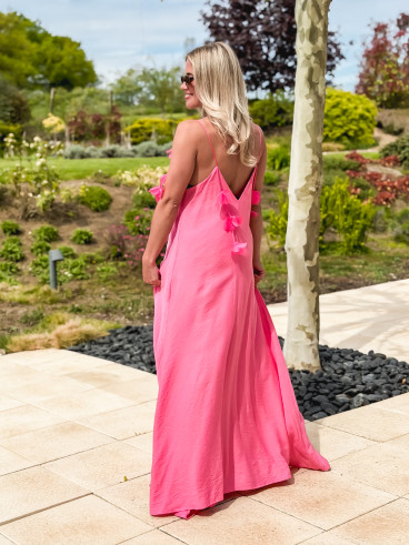 Robe longue Esther - Fuchsia