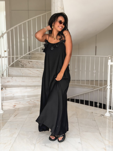 Robe longue Esther - Noir