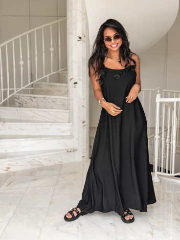 Robe longue Esther - Noir