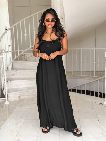 Robe longue Esther - Noir