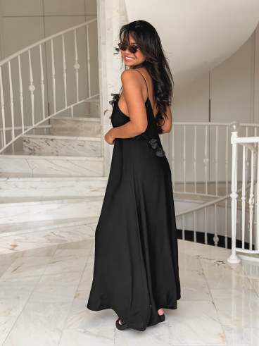 Robe longue Esther - Noir