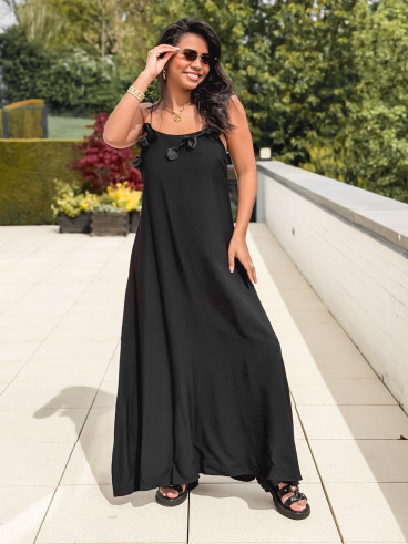 Robe longue Esther - Noir