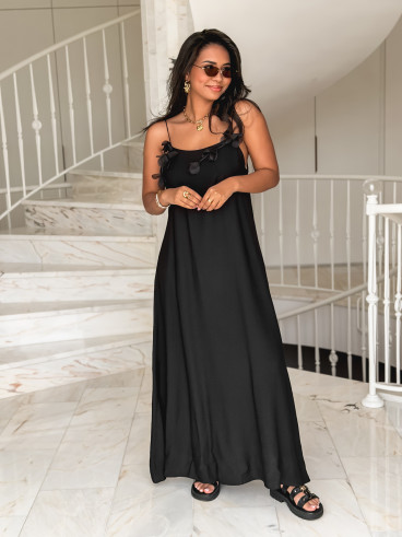 Robe longue Esther - Noir