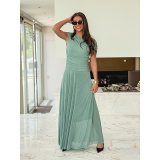 Robe longue Amanda - Vert menthe