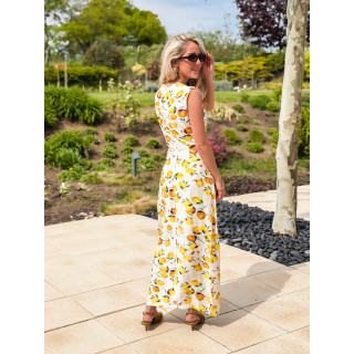 Robe à motifs Elodine - Jaune