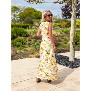 Robe à motifs Elodine - Jaune