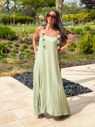 Robe longue Esther - Vert menthe