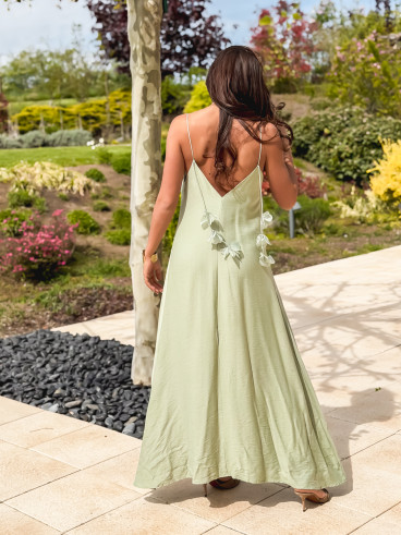 Robe longue Esther - Vert menthe