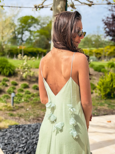 Robe longue Esther - Vert menthe