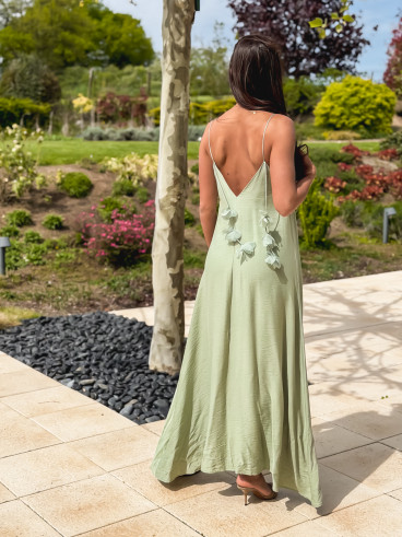 Robe longue Esther - Vert menthe