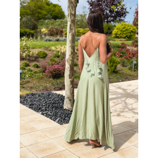 Robe longue Esther - Vert menthe