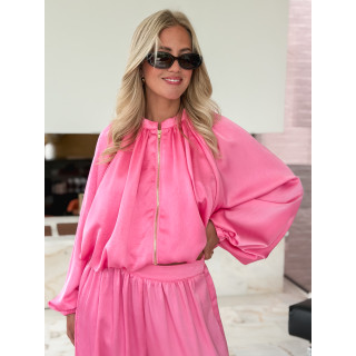 Gilet satiné Audélia - Rose