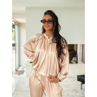 Gilet satiné Audélia - Beige