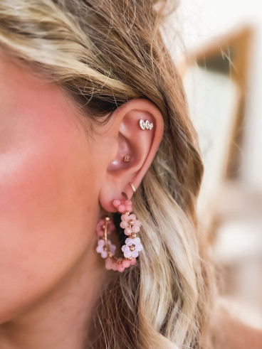 Boucles D'oreilles Marguerita - Rose