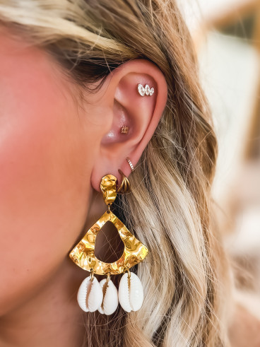 Boucle d'oreilles Caprina - Doré