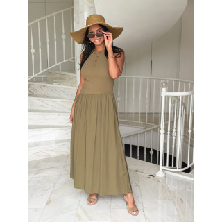 Robe longue Zoya - Kaki